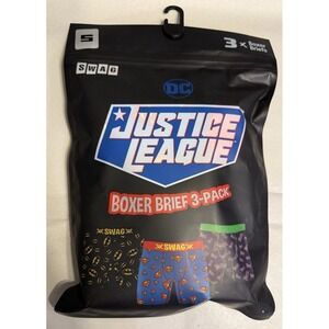 3 Pack SWAG Justice League Themed Batman, Superman Joker Boxer Briefs Small NEW